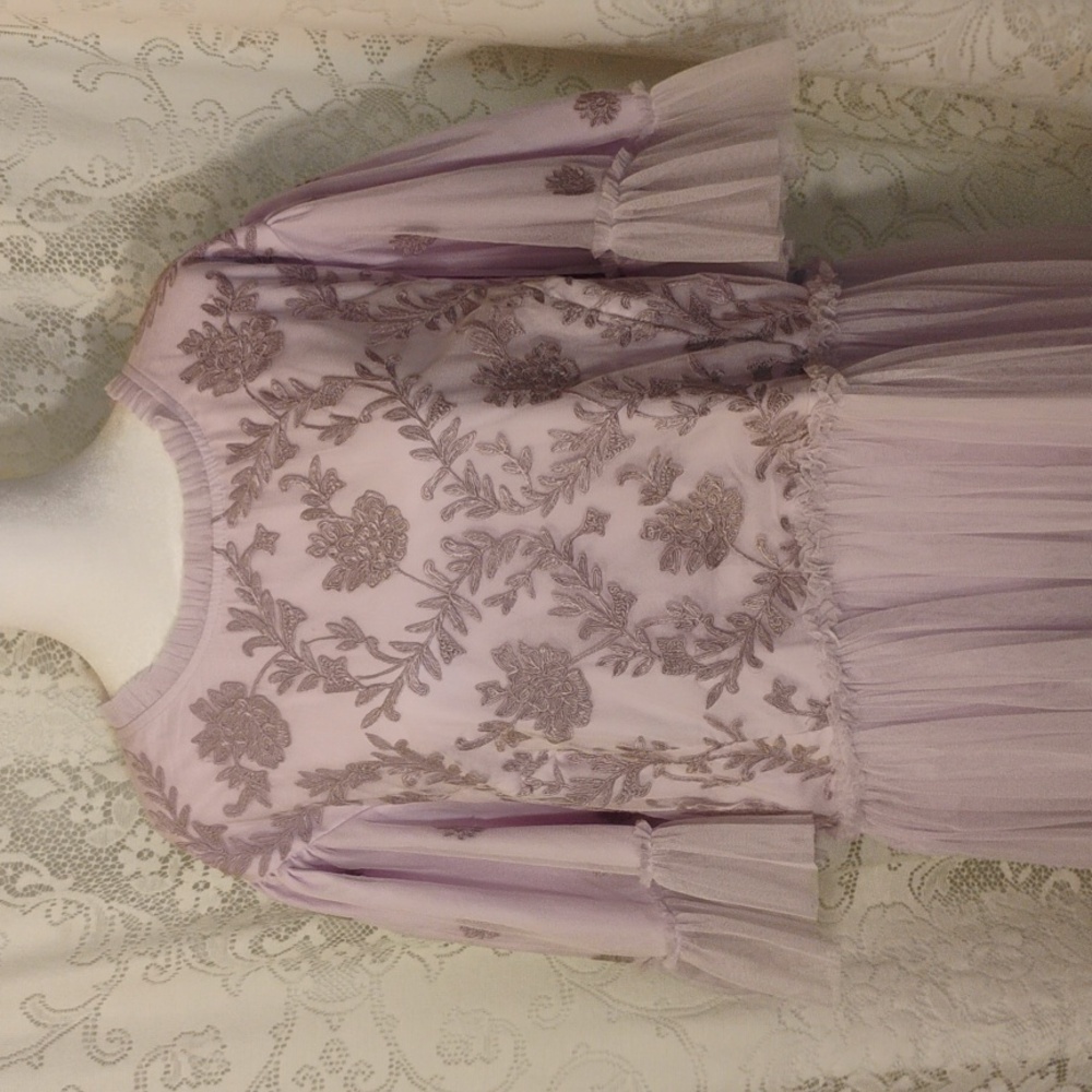 JessaKae Lavender Embellished Tulle Dress - Picture 3 of 16
